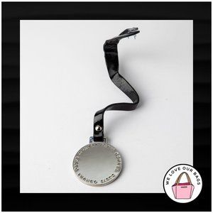 FRANCO SARTO SILVER DISC BLACK LEATHER LOOP STRAP